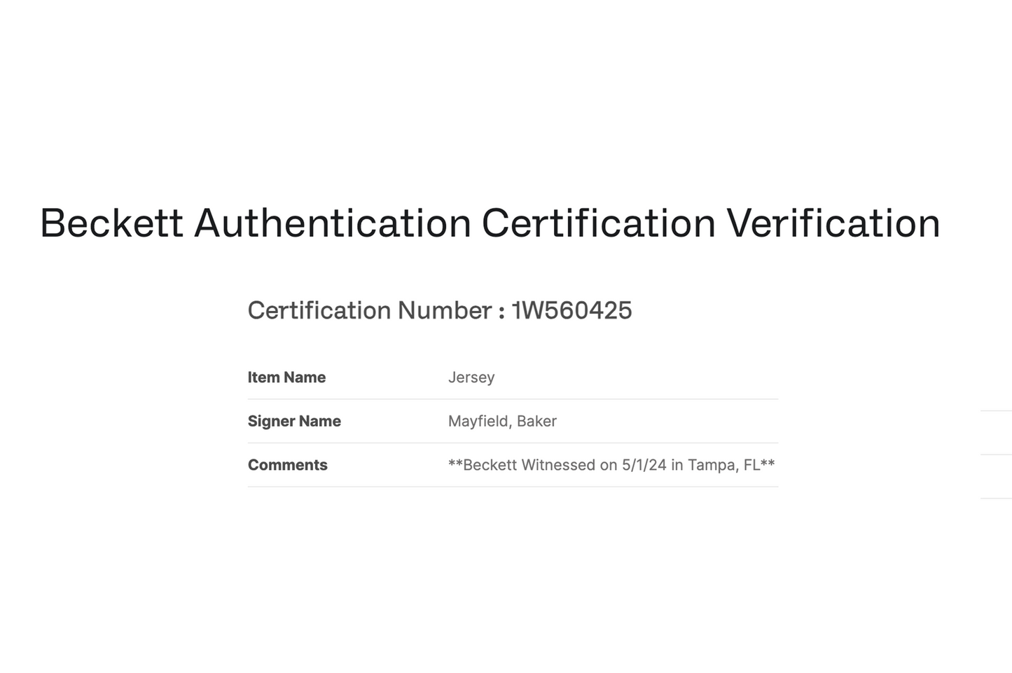 Baker Mayfield Autographed Custom Red Tampa Bay Jersey