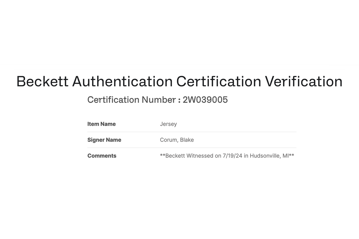 Blake Corum Autographed Custom Blue Michigan Jersey