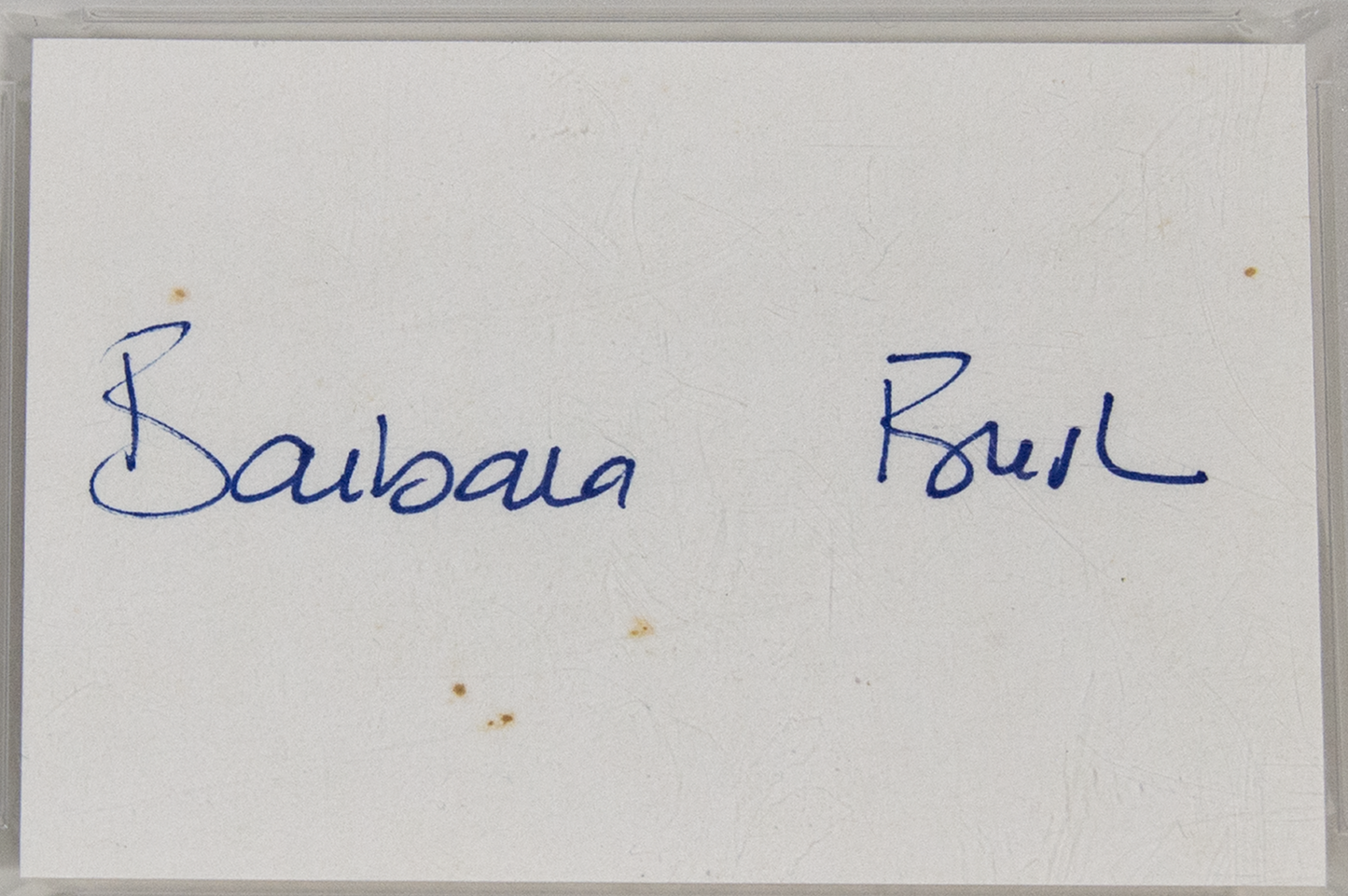 Barbara Bush Autographed Encapsulated Slab