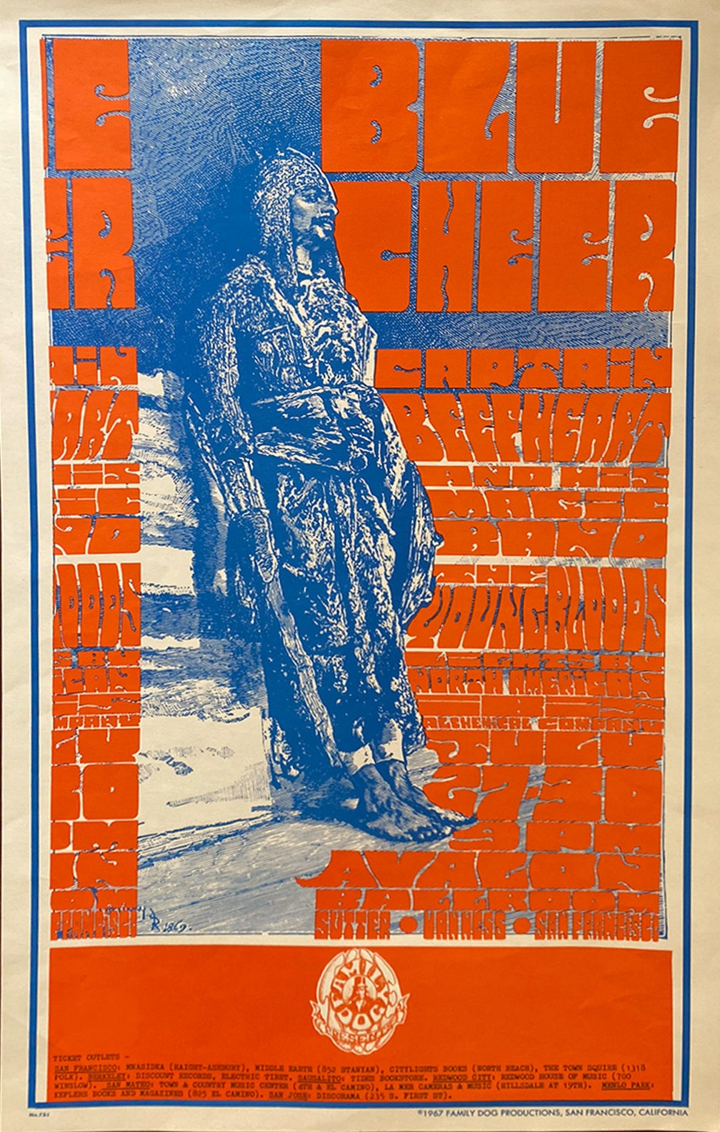 Blue Cheer - Avalon Ballroom - 1967 (1st Print)