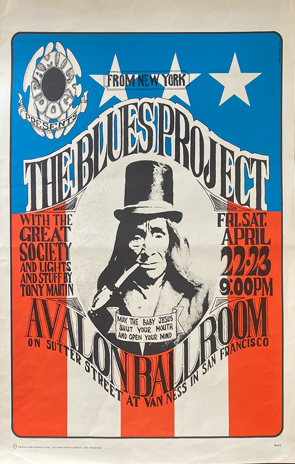 Blues Project w/ Great Society - Avalon Ballroom - 1966 (3rd Print)