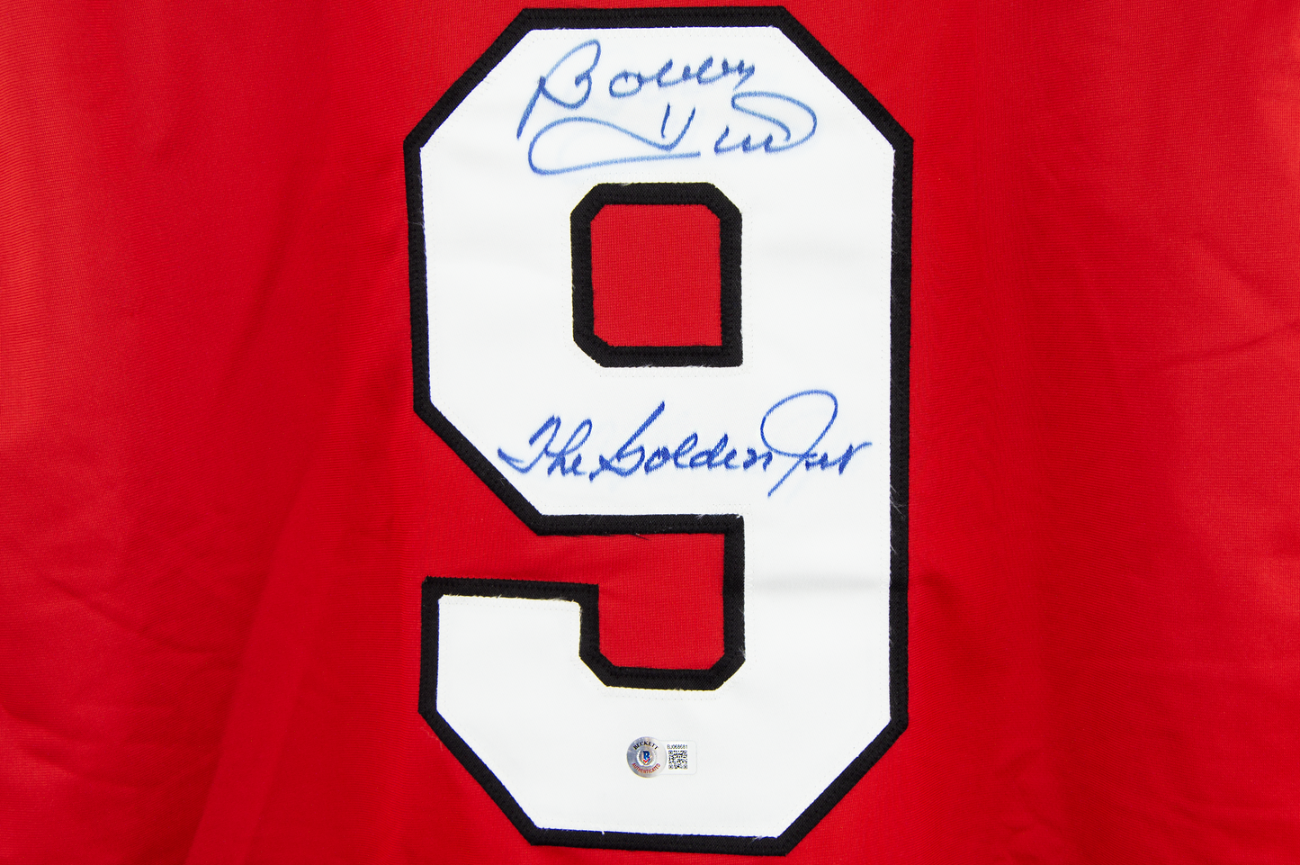 Bobby Hull Autographed Custom Red Chicago Jersey (The Golden Jet)