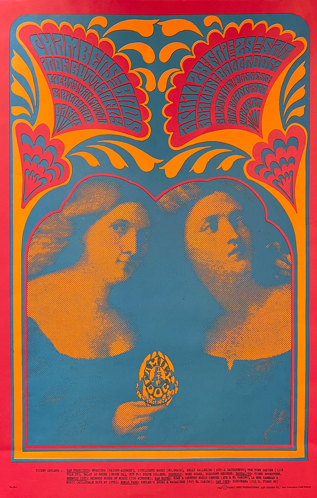 Chambers Brothers / Iron Butterfly - Avalon Ballroom - 1967 (2nd Print)