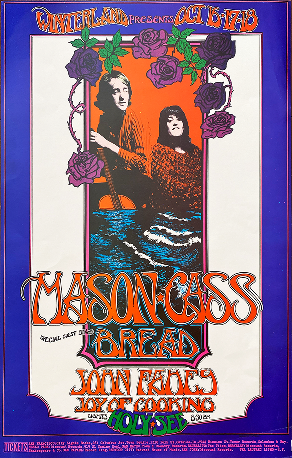 Dave Mason w/ Mama Cass - Winterland - 1970 (1st Print)