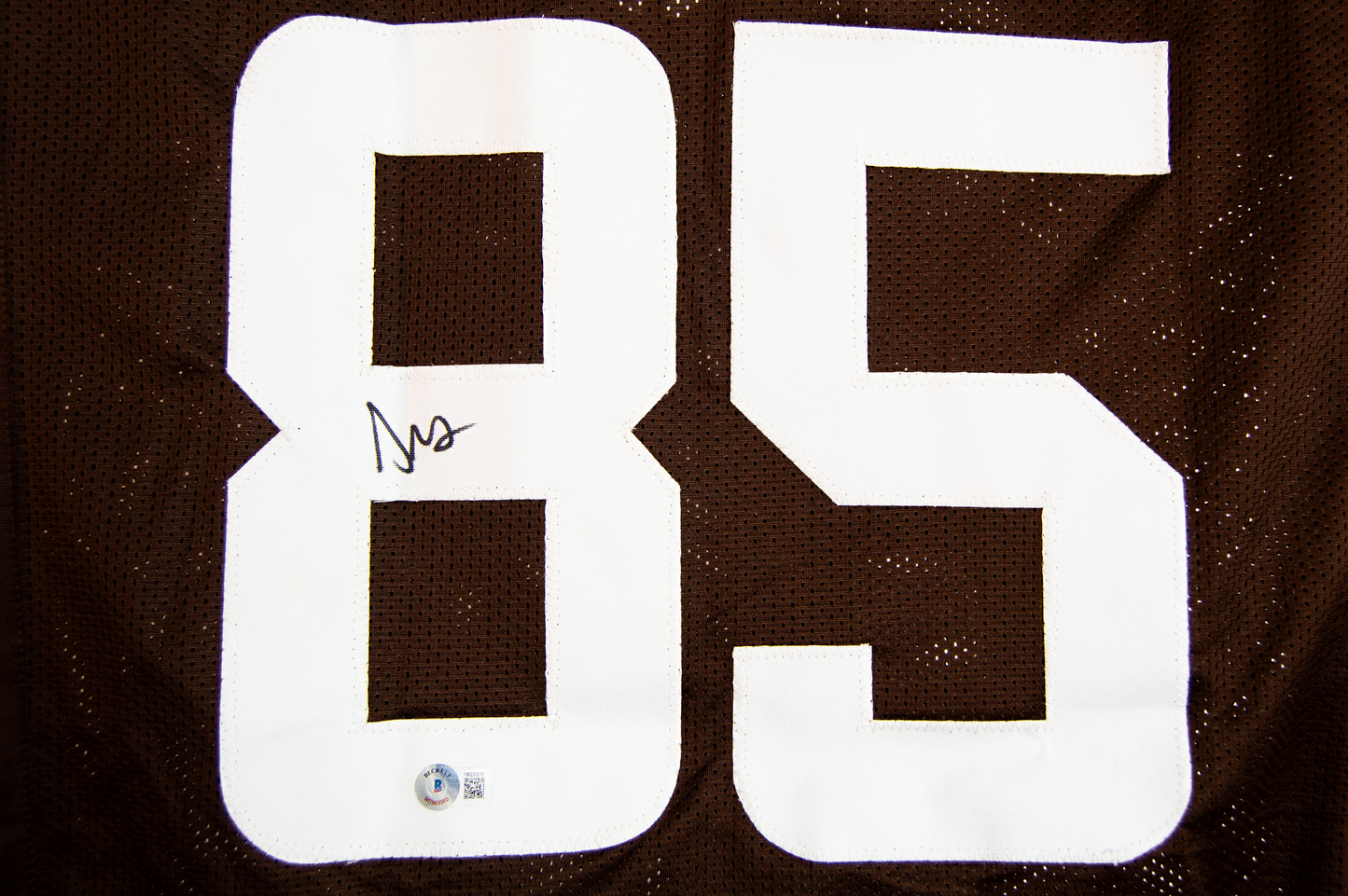 David Njoku Autographed Custom Brown Cleveland Jersey