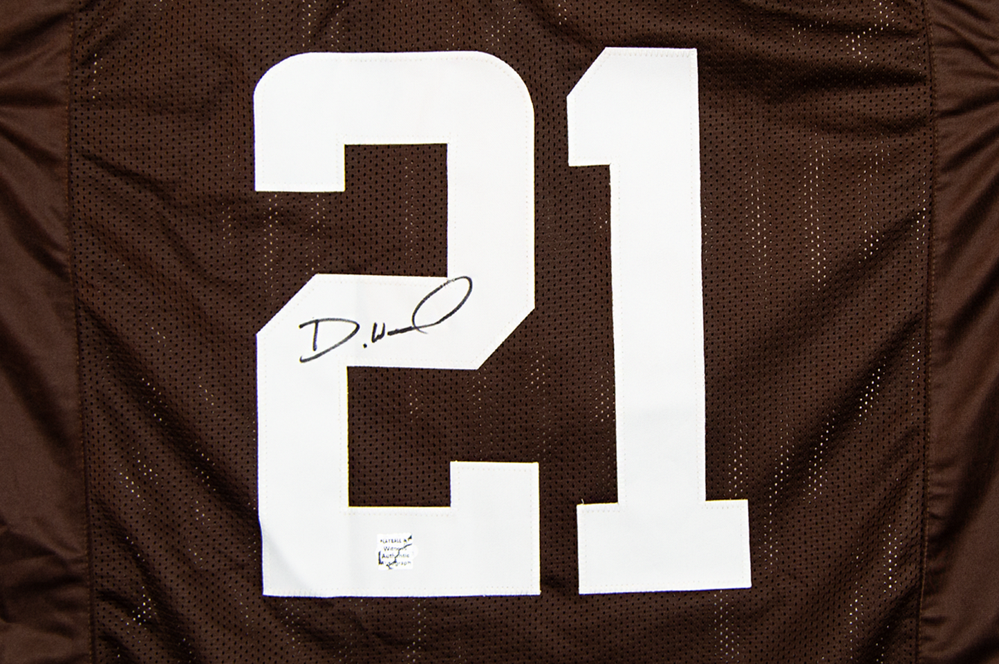 Denzel Ward Autographed Brown Cleveland Jersey