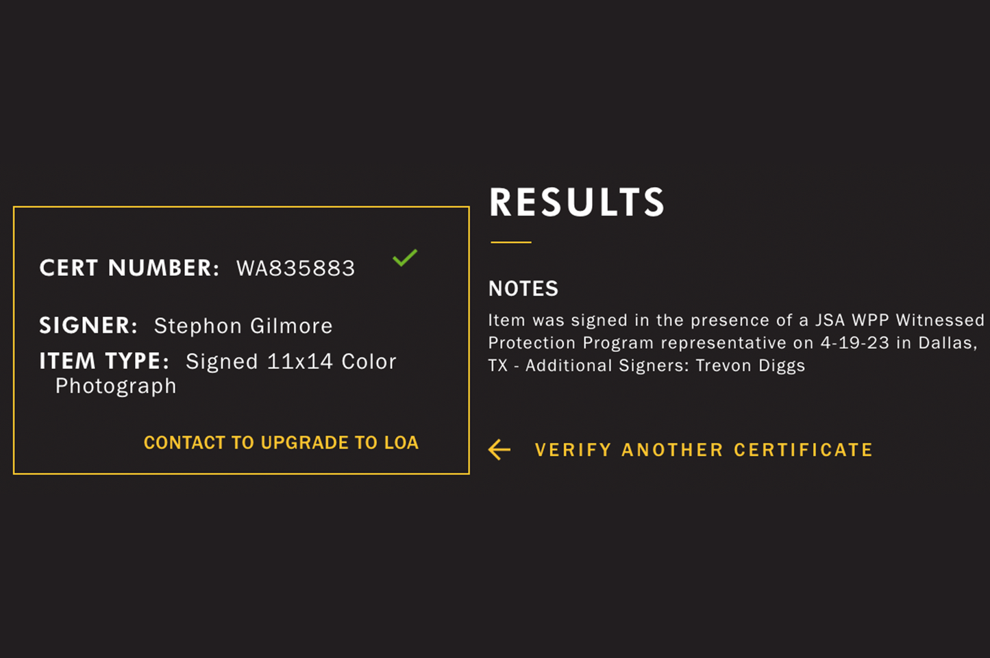 Travon Diggs and Stephon Gilmore Autographed Dallas Cowboys 11x14 Photo