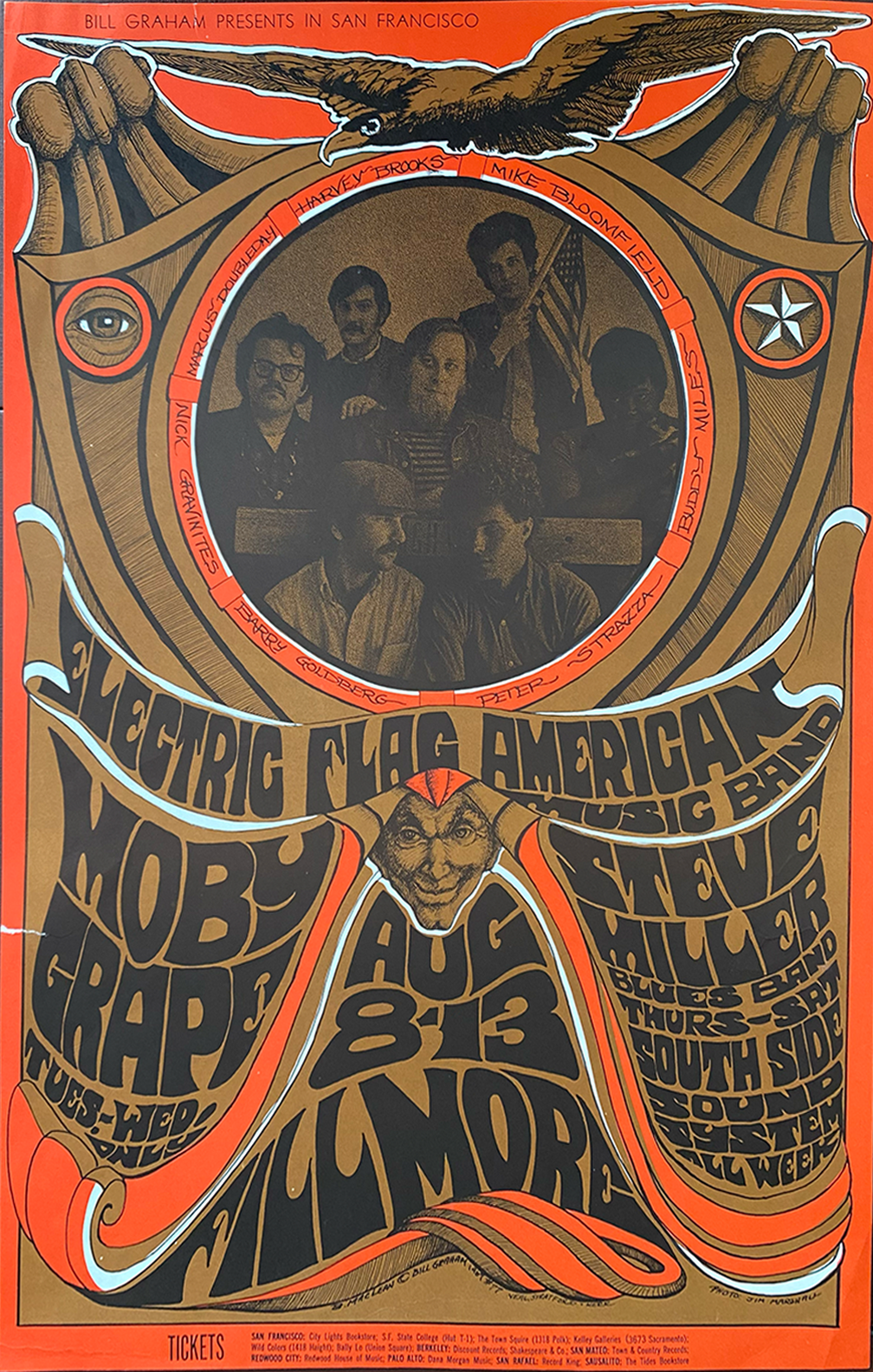 Electric Flag w/ Moby Grape - Fillmore West - 1967 (1st Print)