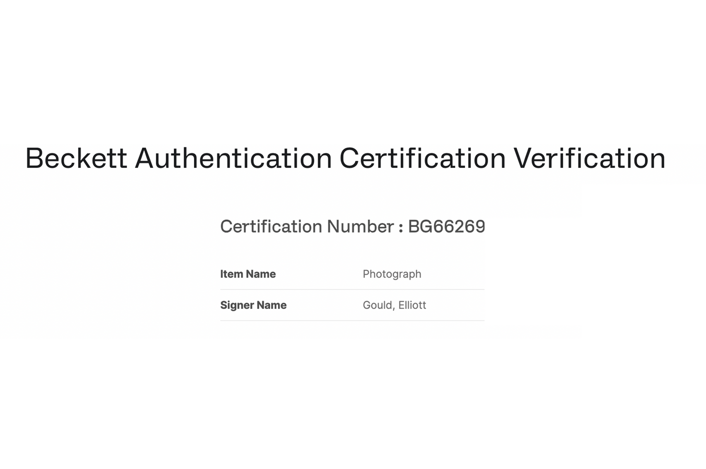 Elliot Gould Autographed 8x10 'Ocean's 11' Photo