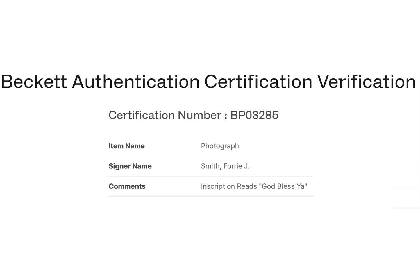 Forrie J. Smith Autographed 'Yellowstone' 8x10 Photo