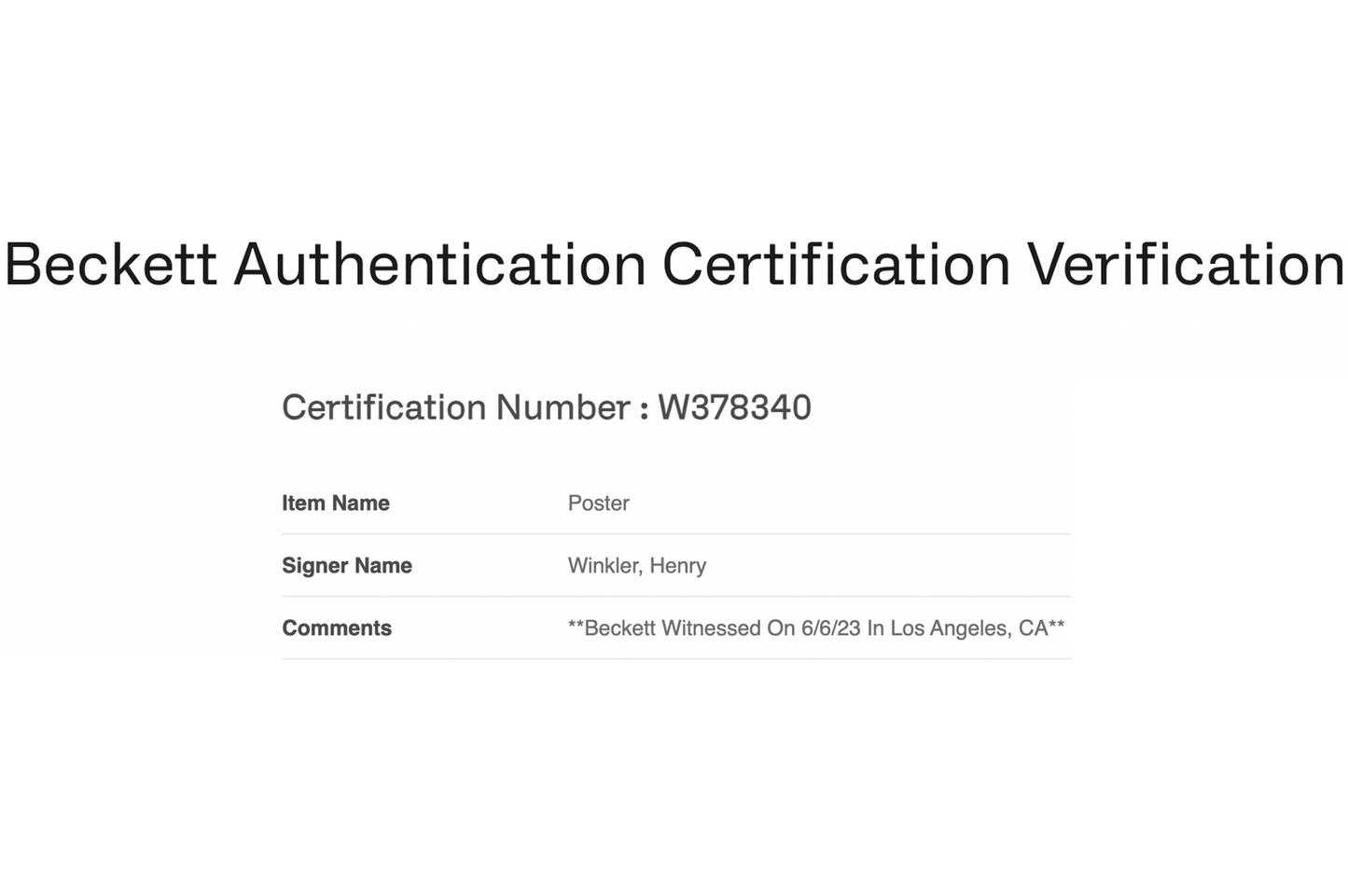 Henry Winkler Autographed 11x17 'Scream' Poster