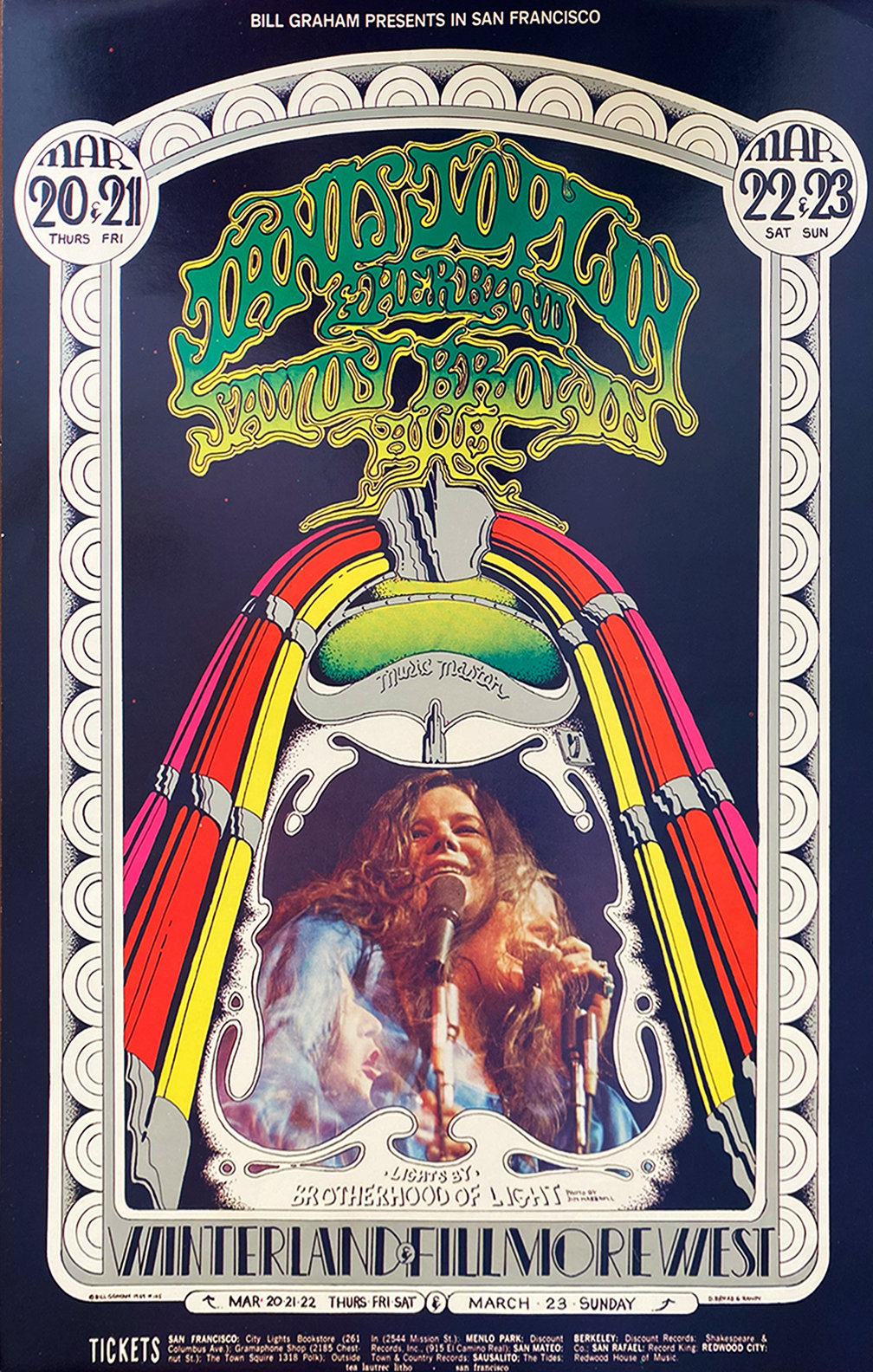 Janis Joplin & Her Band w/ Savoy Brown - Fillmore West - 1969 (2nd Print)