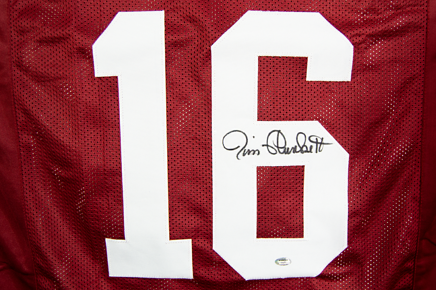 Jim Plunkett Autographed Cardinal Red Custom Jersey