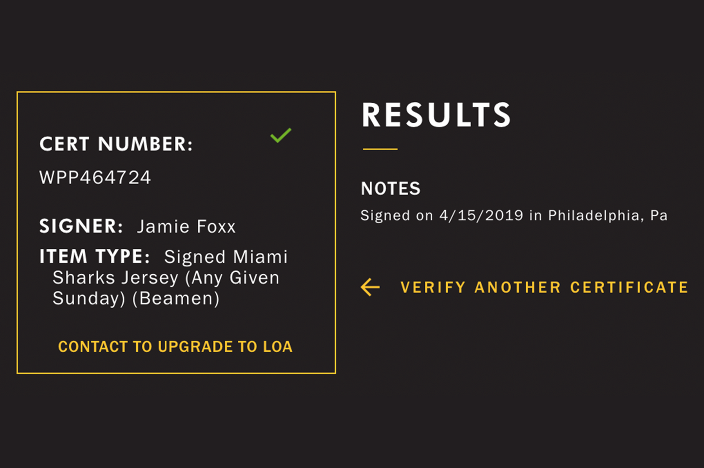 Jamie Foxx Autographed 'Any Given Sunday' Jersey