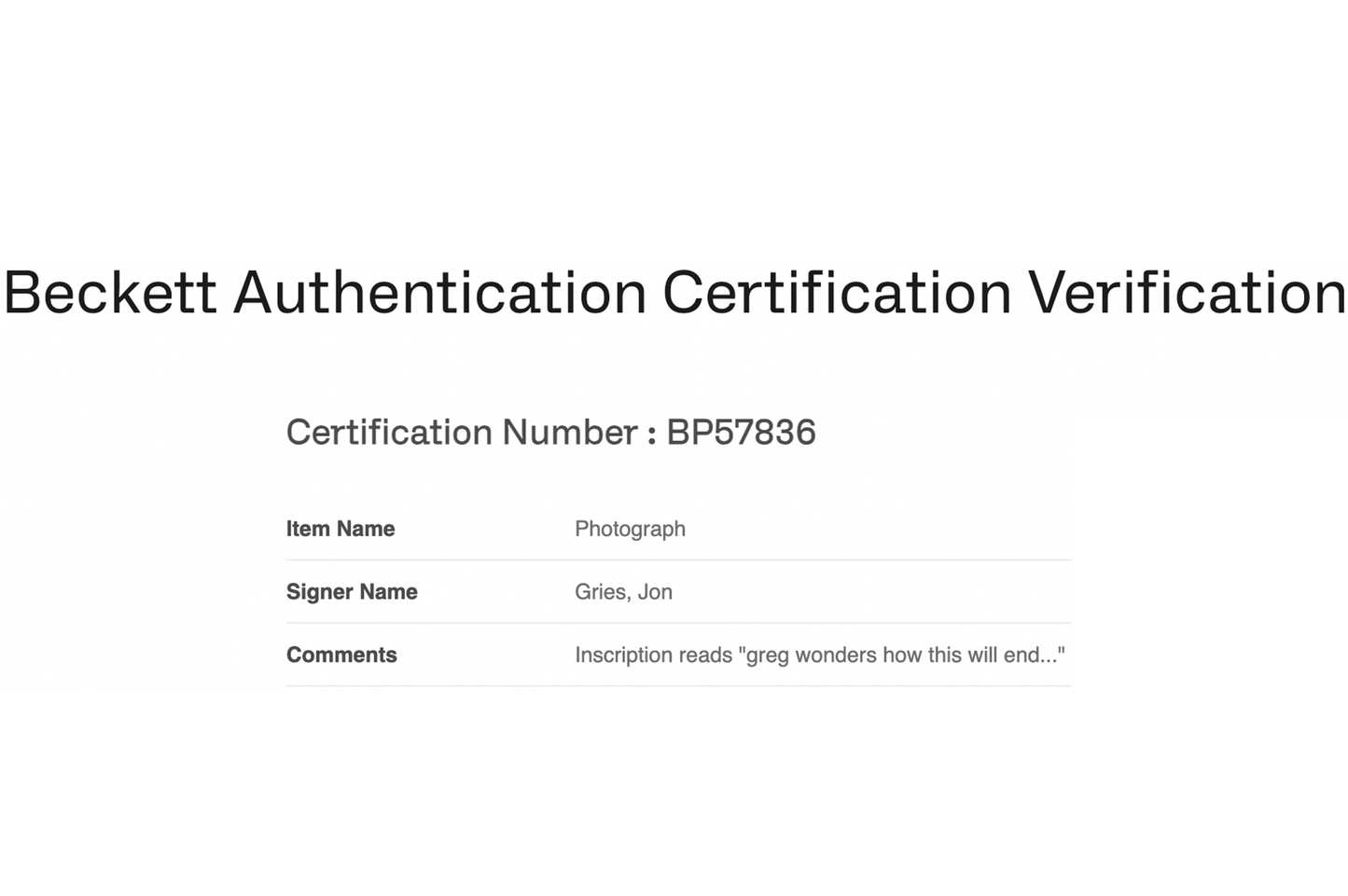 Jon Gries Autographed 'White Lotus' 8x10 Photo