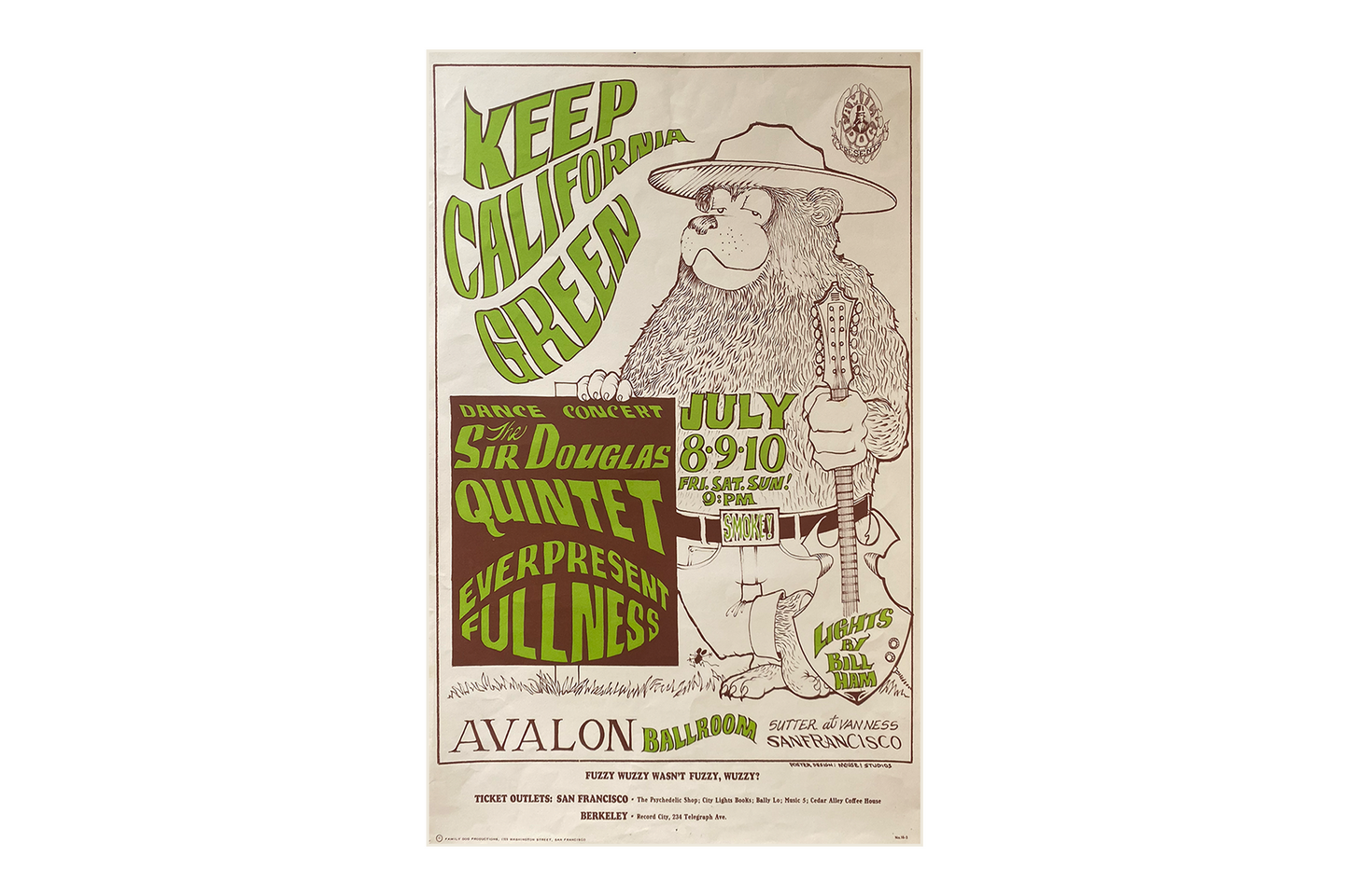 Sir Douglas Quintet - Avalon Ballroom - 1966 (2nd Print)