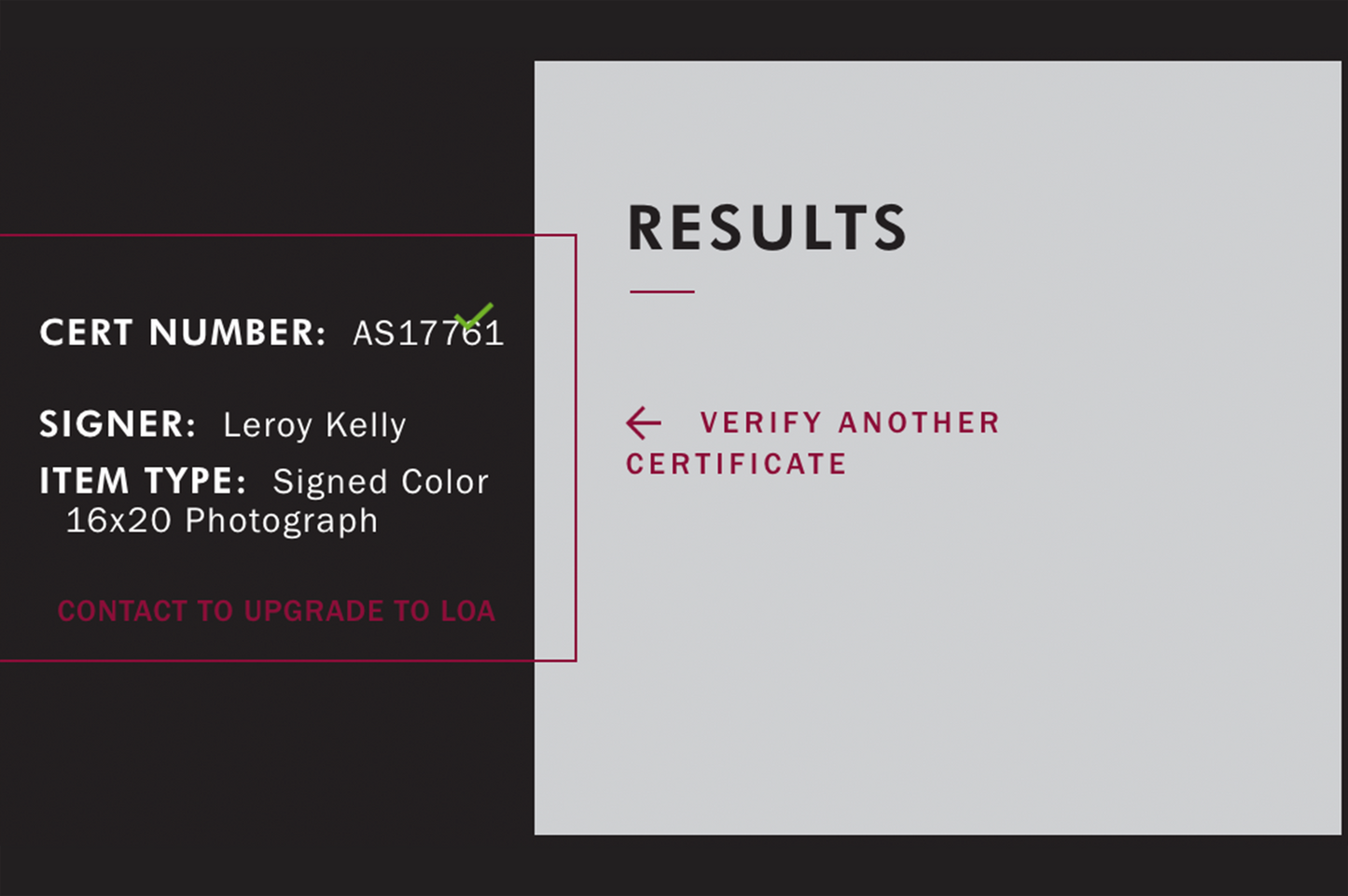 Leroy Kelly Autographed 16x20 Cleveland Browns Photo (HOF 94)