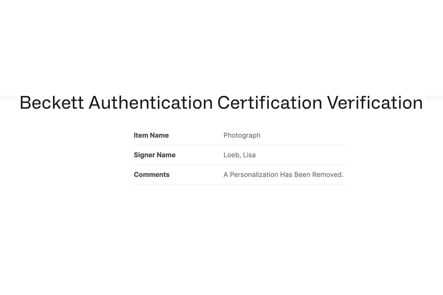 Lisa Loeb Autographed 8x10 Photo