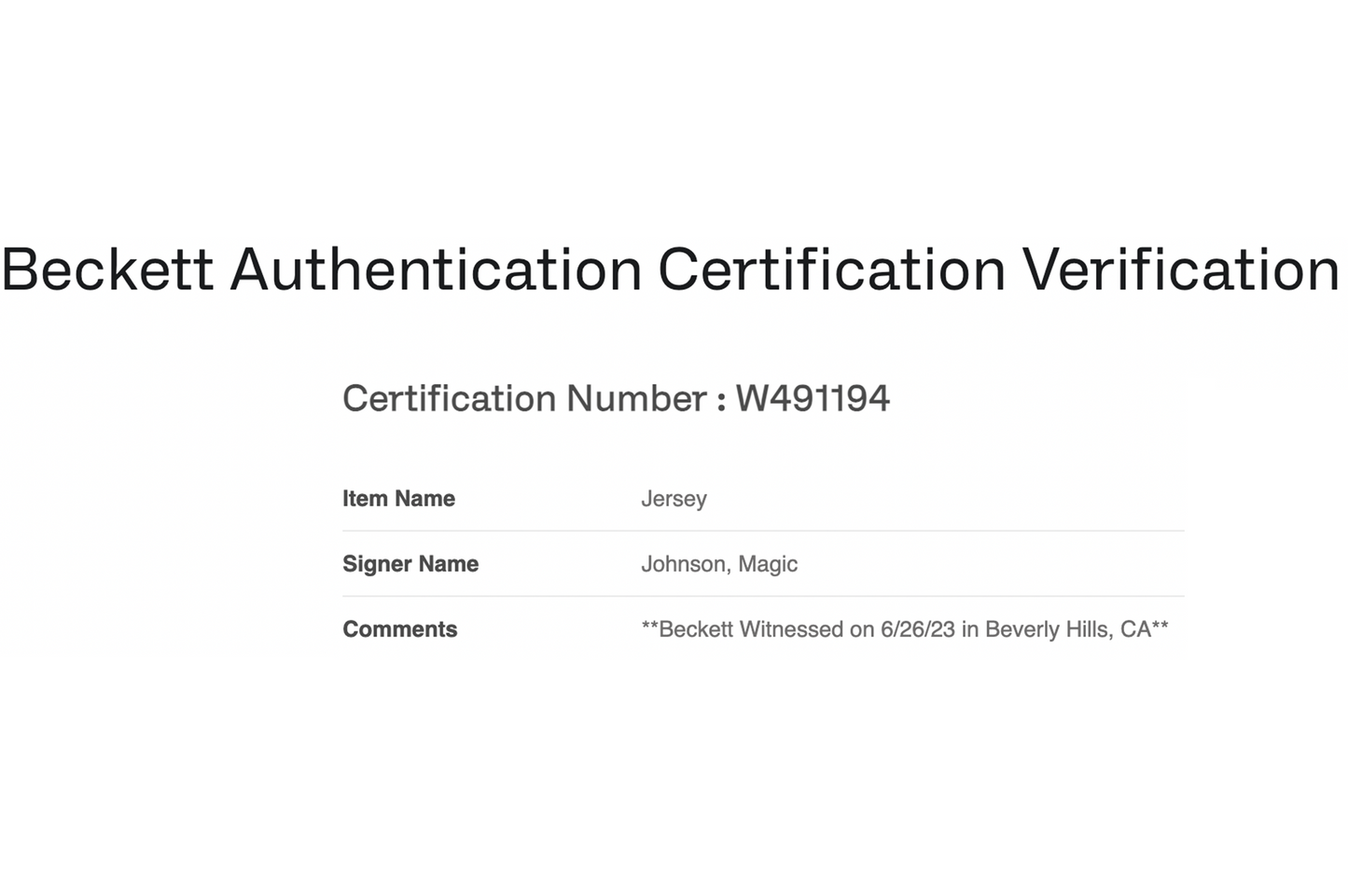 Magic Johnson Autographed Gold Los Angeles Jersey