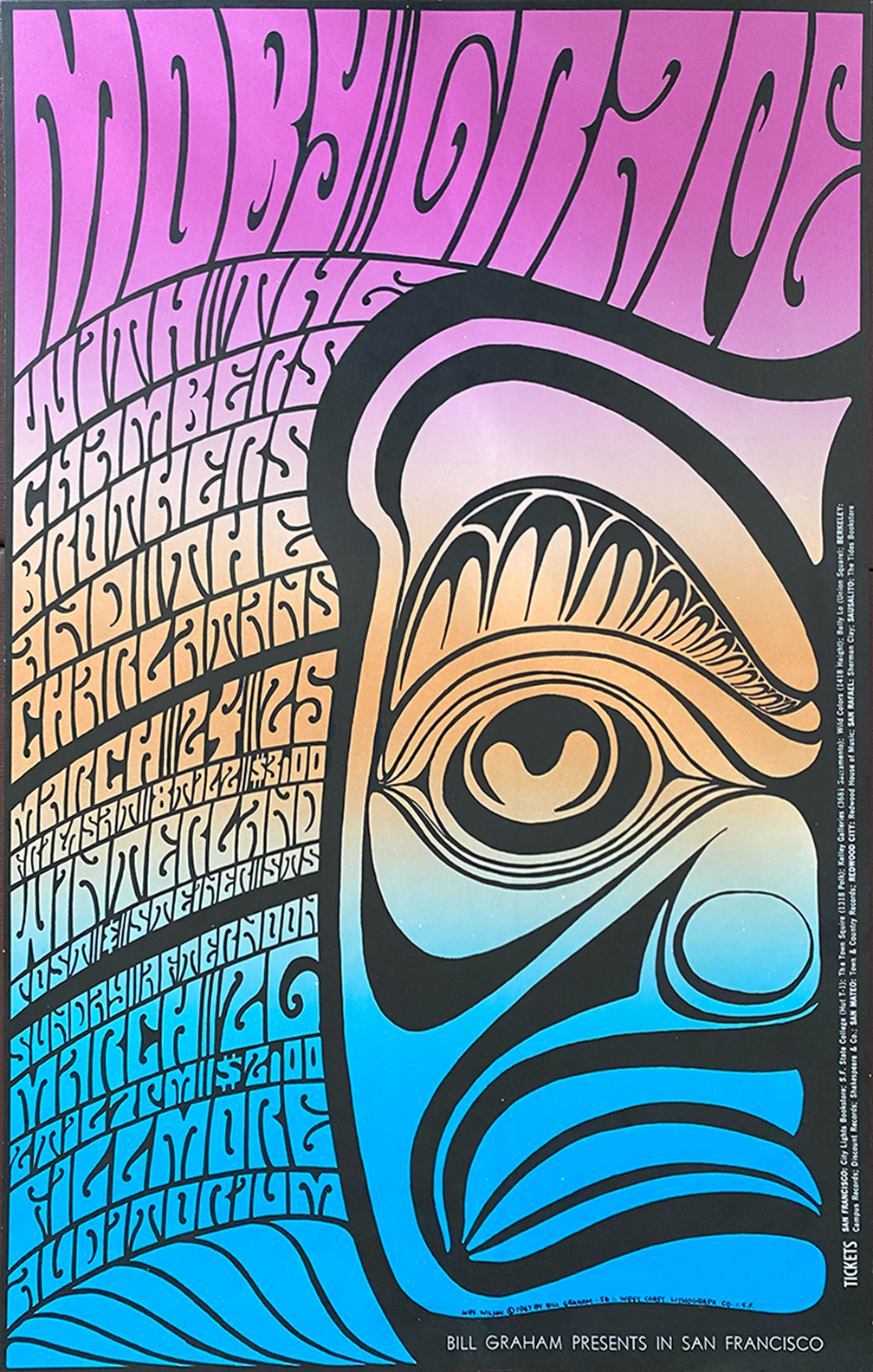 Moby Grape w/ Chambers Brothers - Fillmore West - 1967 (1st Print)