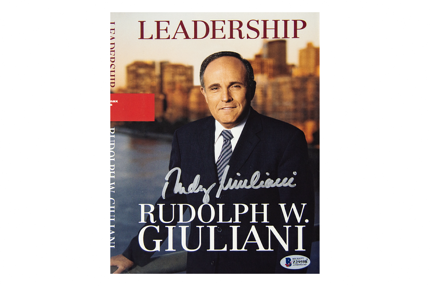 Rudy Giuliani Autographed 'Leadership' Book Cover