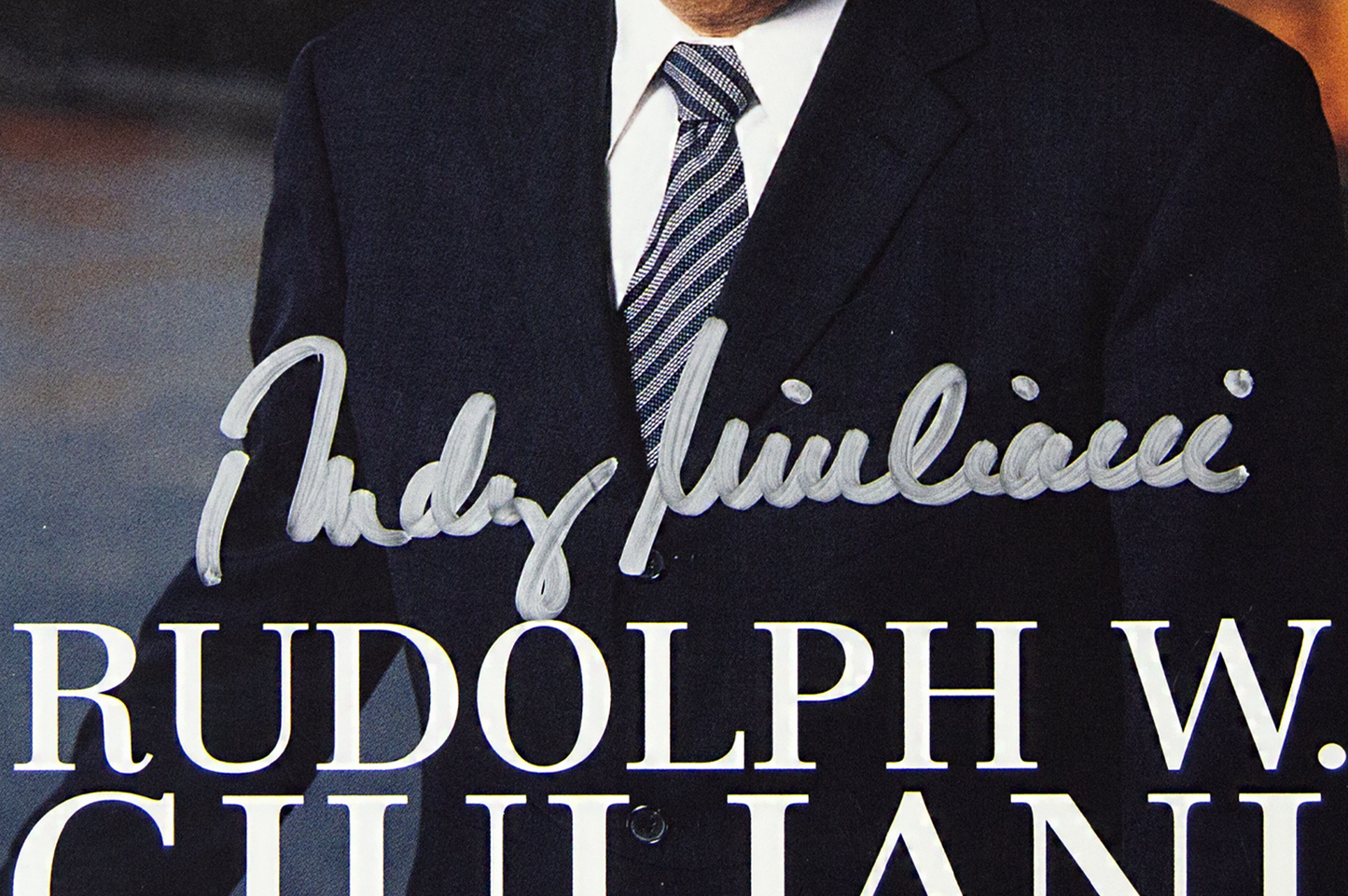 Rudy Giuliani Autographed 'Leadership' Book Cover