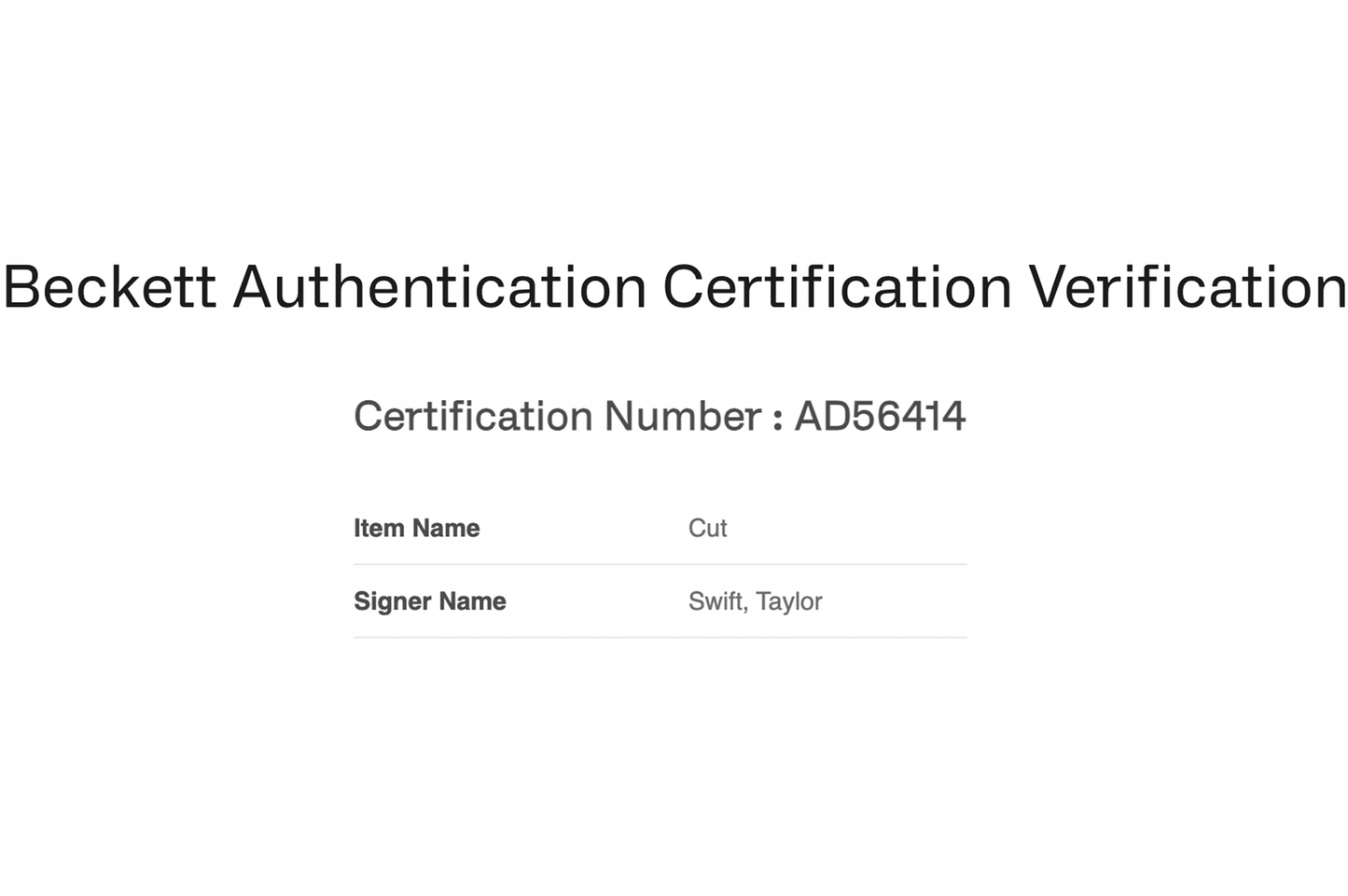 Taylor Swift Autographed Guitar