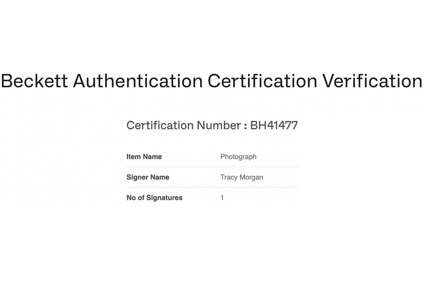 Tracy Morgan Autographed 8x10 Photo