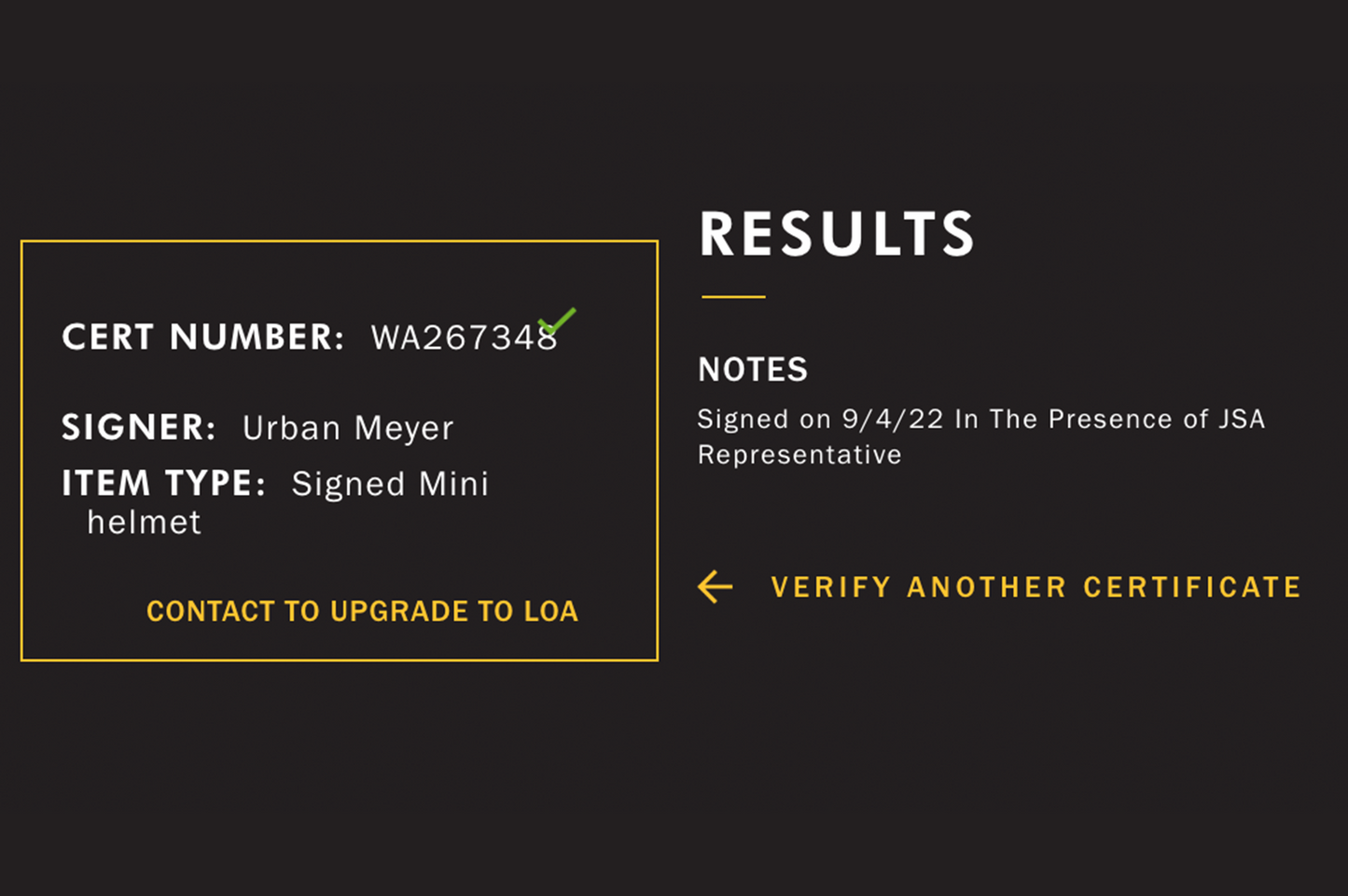 Urban Meyer Signed Ohio State Buckeyes Mini Helmet