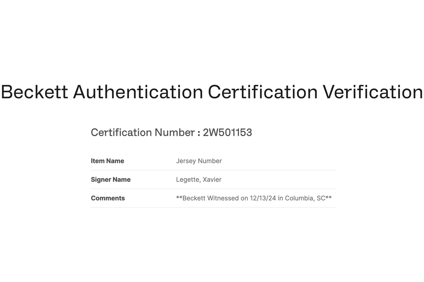 Xavier Legette Autographed Custom Blue Carolina Jersey