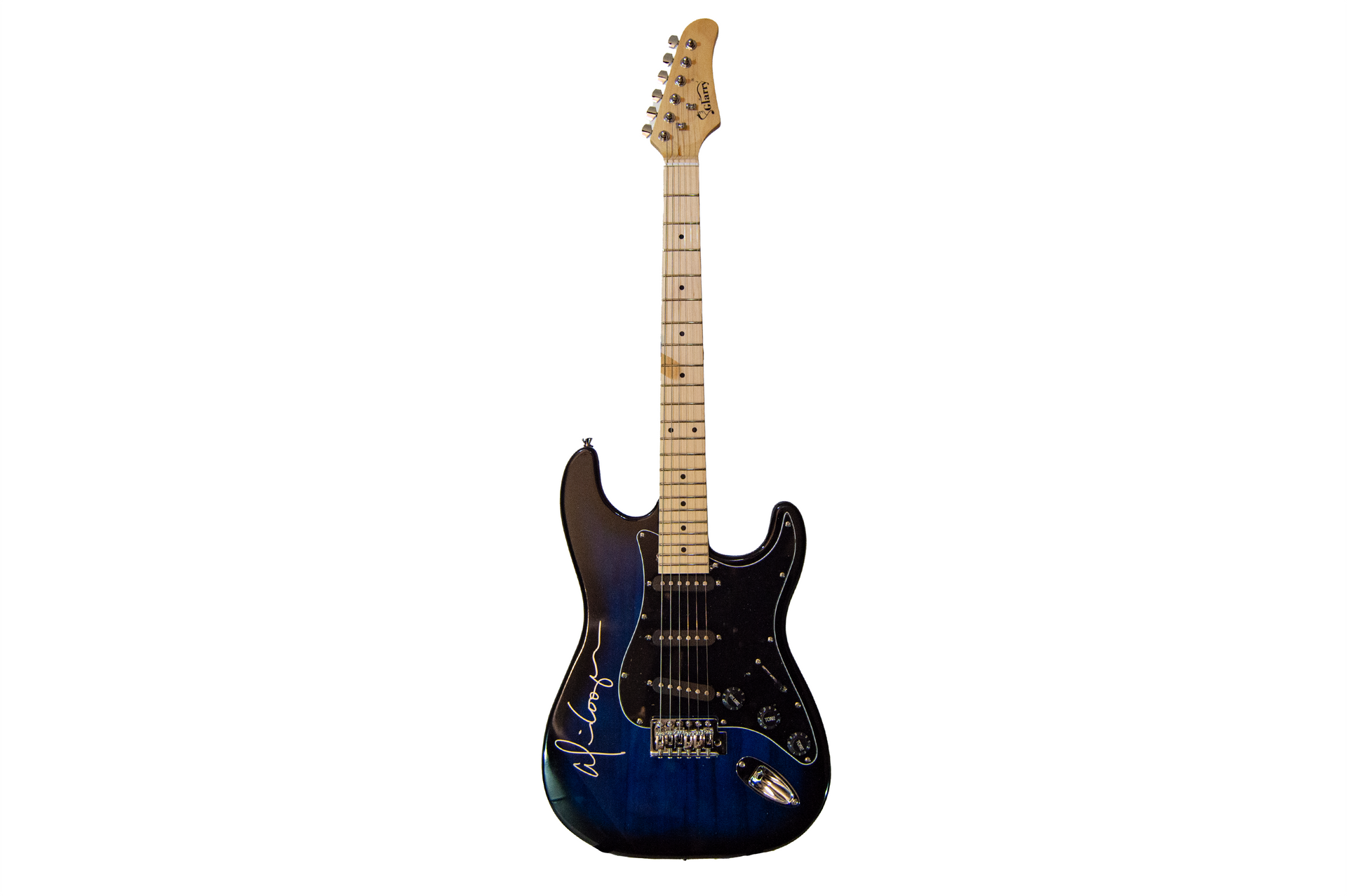 Alice Cooper Autographed Black and Blue Guitar – Main Street