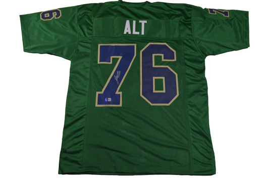 Joe Alt Autographed Irish Green Custom Jersey