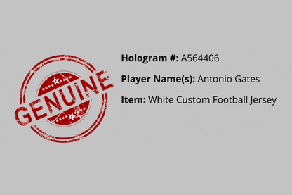 Antonio Gates Autographed Custom White San Diego Jersey