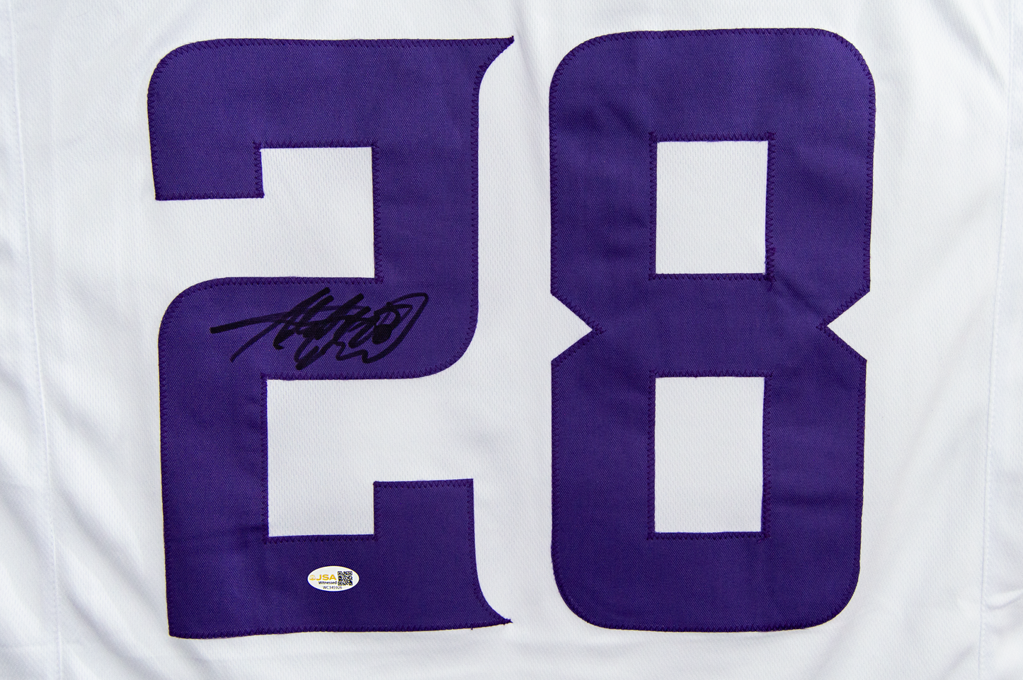 Adrian Peterson Autographed Custom White Minnesota Jersey