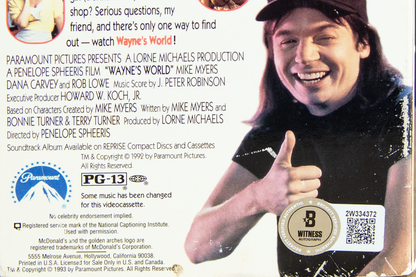 Alice Cooper Autographed 'Waynes World' VHS Cover