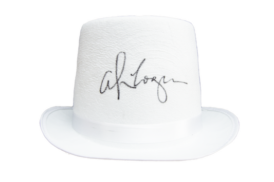 Alice Cooper Autographed White Top Hat