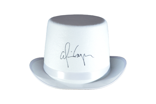 Alice Cooper Autographed White Top Hat