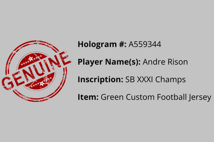 Andre Rison Autographed Custom Green Bay Jersey
