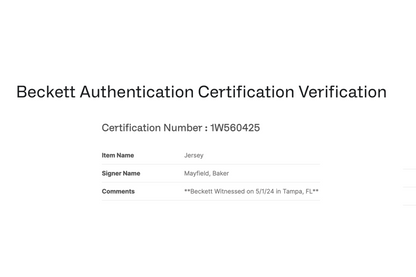 Baker Mayfield Autographed Custom Red Tampa Bay Jersey