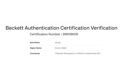 Blake Corum Autographed Custom Blue Michigan Jersey