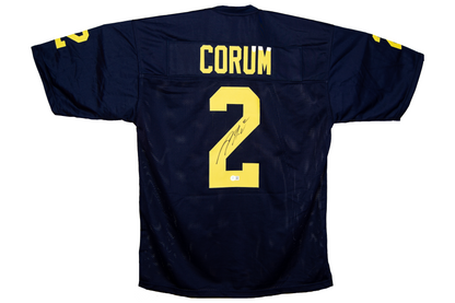 Blake Corum Autographed Custom Blue Michigan Jersey