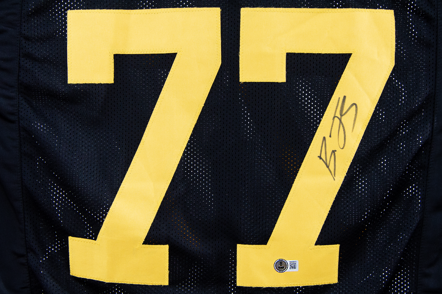 Broderick Jones Autographed Custom Black Pittsburgh Jersey