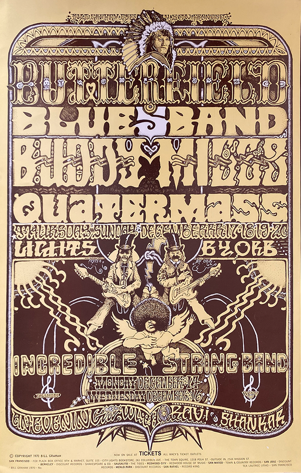 Butterfield Blues Band w/ Buddy Miles - Fillmore West - 1970 (1st Print)