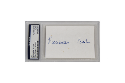 Barbara Bush Autographed Encapsulated Slab