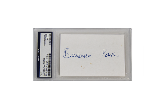 Barbara Bush Autographed Encapsulated Slab