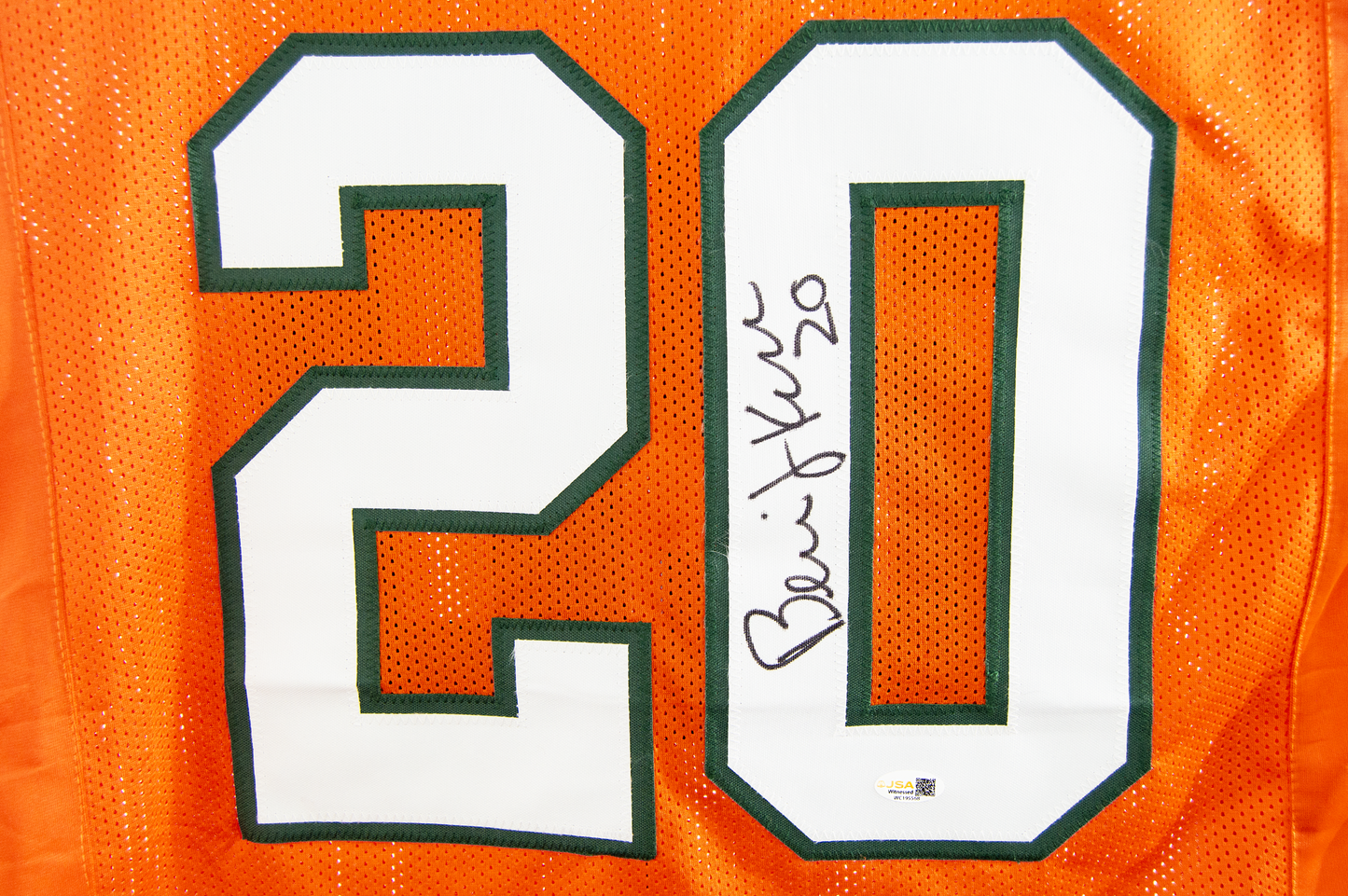 Bernie Kosar Autographed Custom Orange Miami Jersey