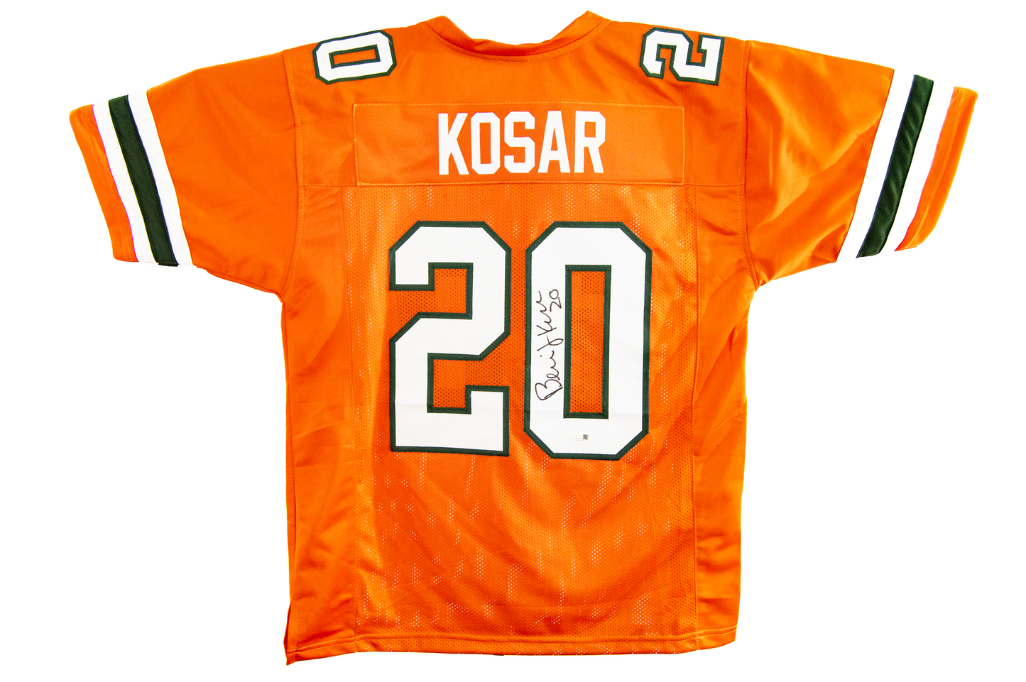 Bernie Kosar Autographed Custom Orange Miami Jersey