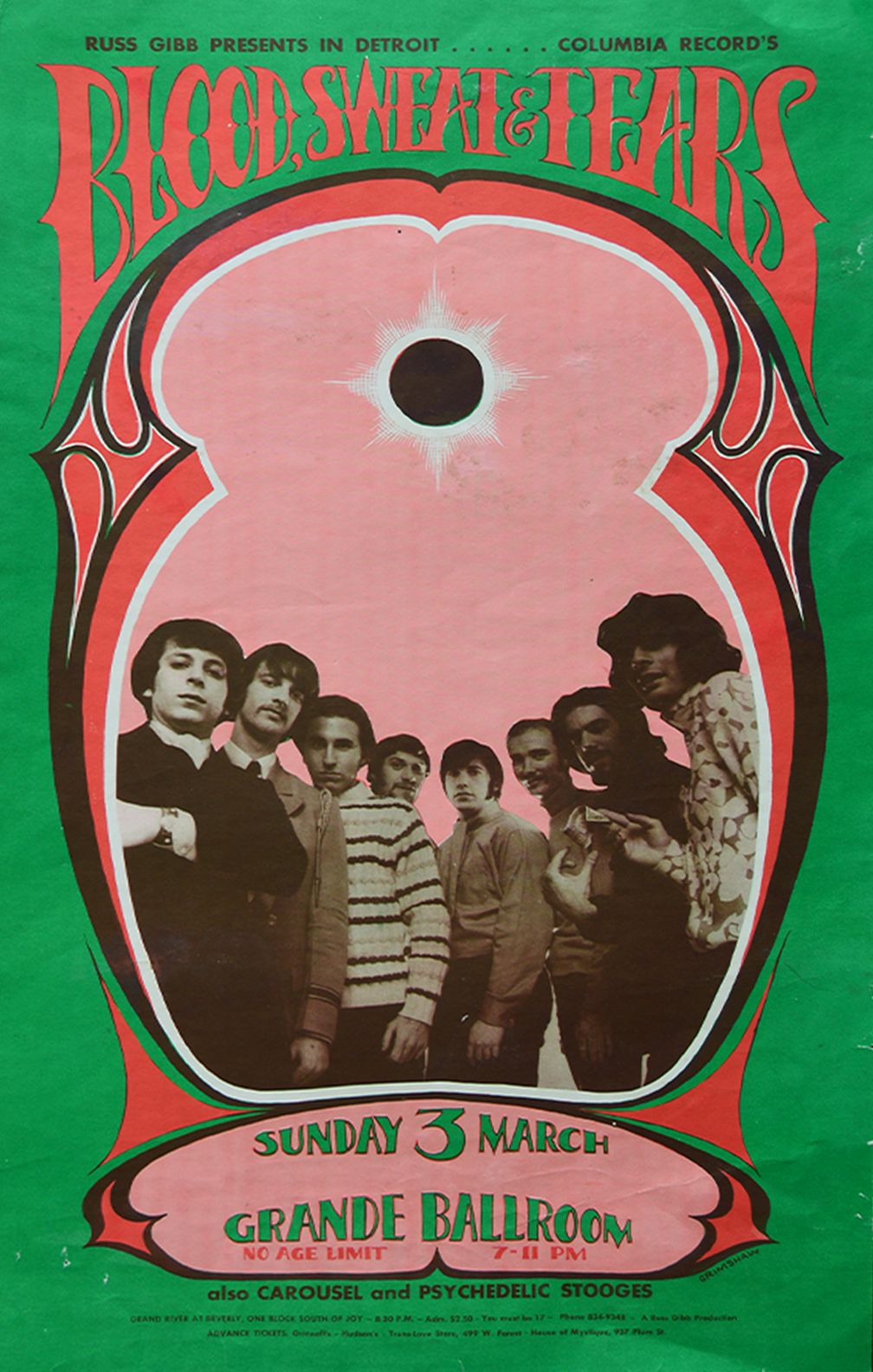 Blood Sweat & Tears - Grande Ballroom - 1968 (1st Print)