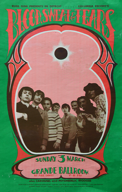 Blood Sweat & Tears - Grande Ballroom - 1968 (1st Print)