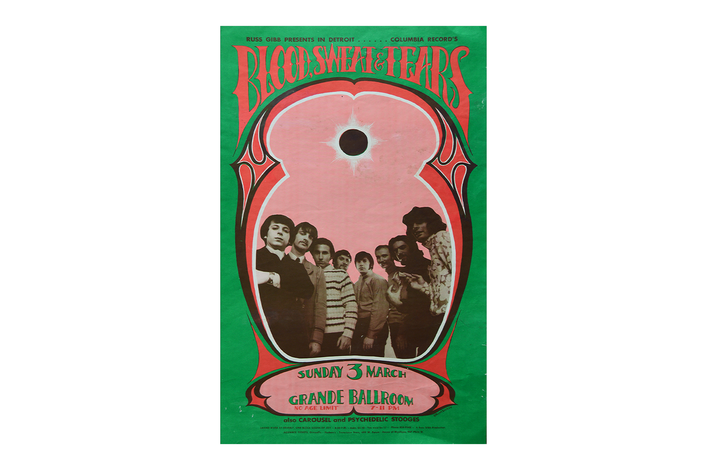 Blood Sweat & Tears - Grande Ballroom - 1968 (1st Print)
